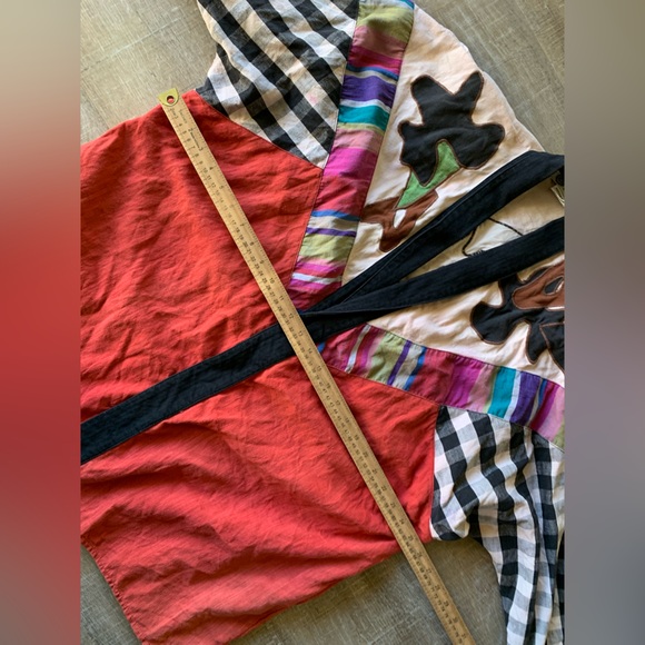 Vtg Victor Camarena Mexico Wearable Arty Blazer L Patchwork Colorblock colorful - Picture 11 of 16